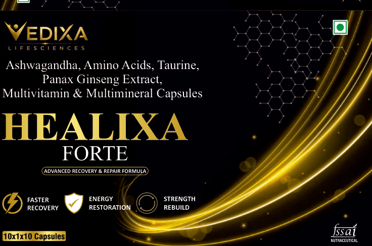 HEALIXA FORTE capsules carton, VEDIXA LIFESCIENCES